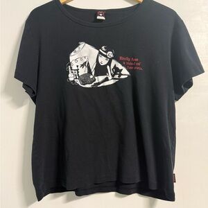 Emily the Strange 2004 Black Graphic Tee XXL Torrid 2/3 Rare Vintage Goth